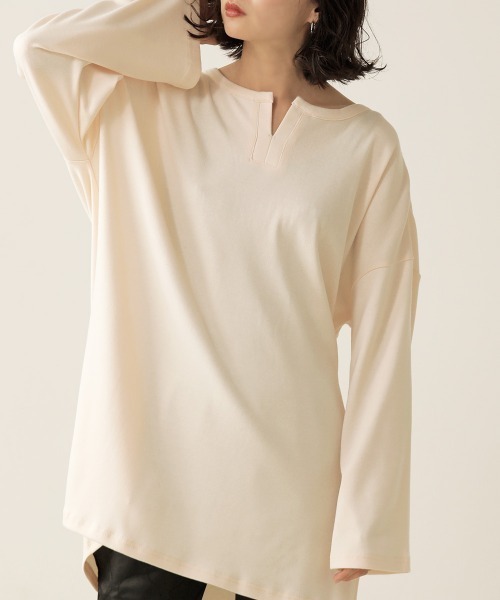 Bab（バブ）の「【WEB限定】2WAYバックカシュクールTOPS（Tシャツ/カットソー・レディース・ブラック/ベージュ/ブラウン/アイボリー・FREE）」の6枚目の写真