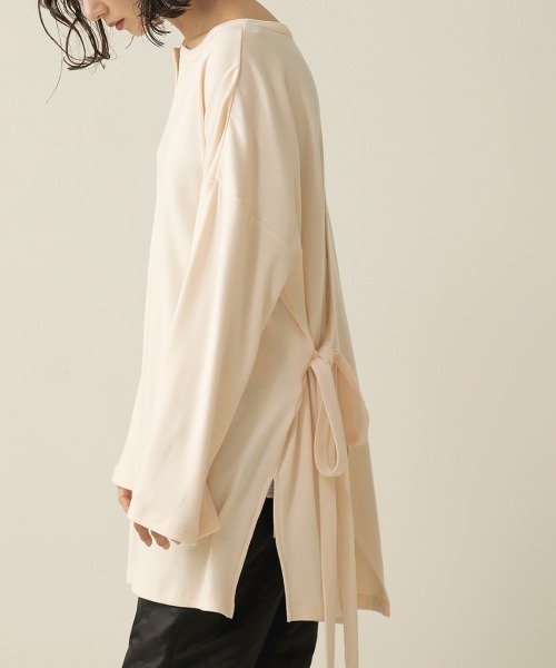 Bab（バブ）の「【WEB限定】2WAYバックカシュクールTOPS（Tシャツ/カットソー・レディース・ブラック/ベージュ/ブラウン/アイボリー・FREE）」の8枚目の写真