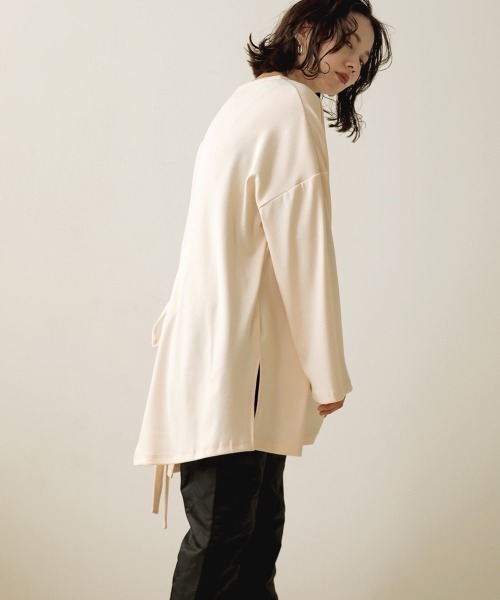 Bab（バブ）の「【WEB限定】2WAYバックカシュクールTOPS（Tシャツ/カットソー・レディース・ブラック/ベージュ/ブラウン/アイボリー・FREE）」の11枚目の写真