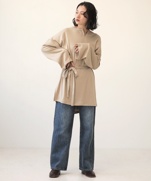 Bab（バブ）の「【WEB限定】2WAYバックカシュクールTOPS（Tシャツ/カットソー・レディース・ブラック/ベージュ/ブラウン/アイボリー・FREE）」の12枚目の写真