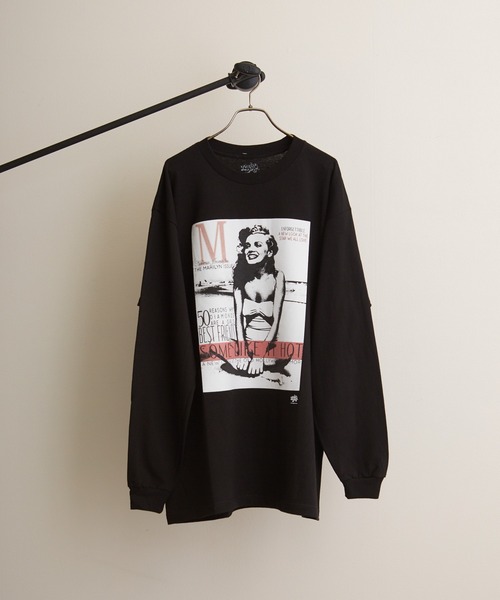 tone（トーン）の「【RadioDays/ラジオデイズ】MARYLIN MONROE LS TEE (UN)（Tシャツ/カットソー・レディース・ホワイト/ブラック・MEDIUM/LARGE/X-LARGE）」の2枚目の写真