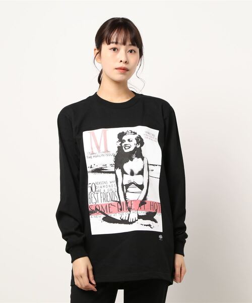 tone（トーン）の「【RadioDays/ラジオデイズ】MARYLIN MONROE LS TEE (UN)（Tシャツ/カットソー・レディース・ホワイト/ブラック・MEDIUM/LARGE/X-LARGE）」の6枚目の写真