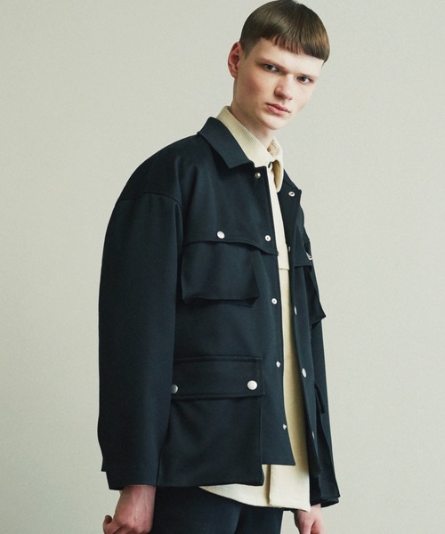 【KIIT】P/Cダブルフェイスミリタリーブルゾン KIIT】P/Cダブルフェイスミリタリーブルゾン