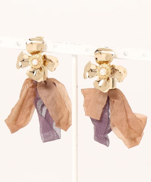 apres jour（アプレジュール）の「【apres jour×ARIAZ】フリンジピアス（ピアス（両耳用）・レディース・ダークブラウン/アイボリー/モカ・FREE）」の7枚目の写真