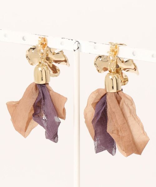 apres jour（アプレジュール）の「【apres jour×ARIAZ】フリンジピアス（ピアス（両耳用）・レディース・ダークブラウン/アイボリー/モカ・FREE）」の9枚目の写真