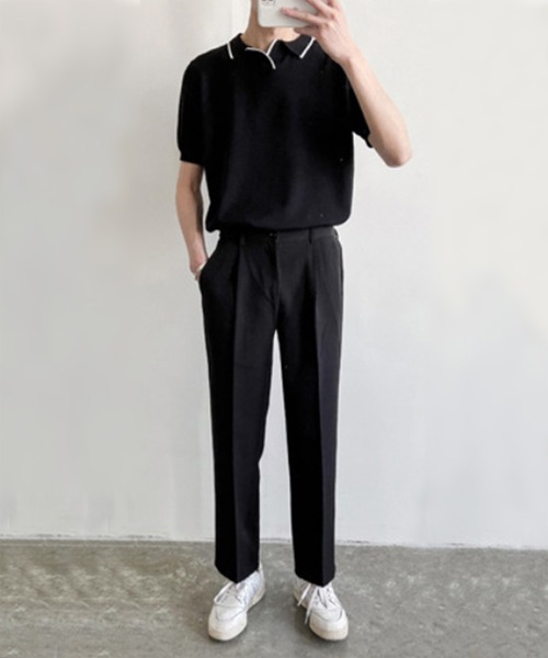 aimoha（アイモハ）の「ストレートスラックス　（LR)（スラックス・メンズ・ホワイト/ブラック/ダークグレー/グレー系その他/ブラック系その他/ホワイト系その他・SMALL/MEDIUM/LARGE/X-LARGE/XX-LARGE）」の17枚目の写真