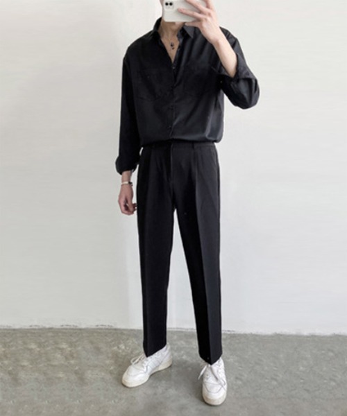 aimoha（アイモハ）の「ストレートスラックス　（LR)（スラックス・メンズ・ホワイト/ブラック/ダークグレー/グレー系その他/ブラック系その他/ホワイト系その他・SMALL/MEDIUM/LARGE/X-LARGE/XX-LARGE）」の21枚目の写真