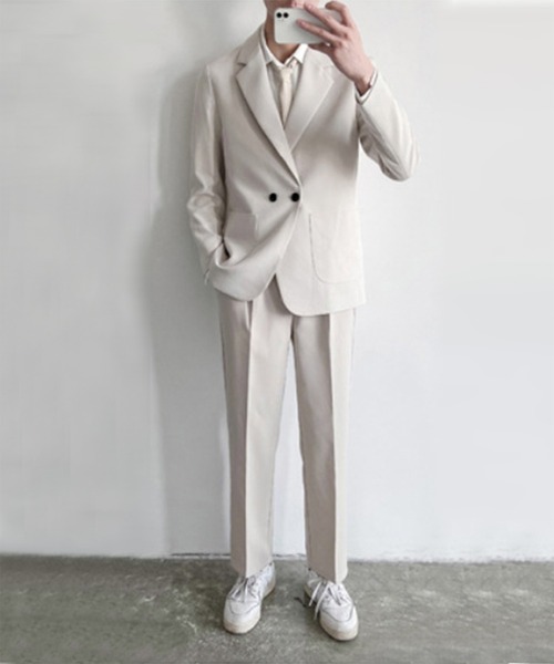 aimoha（アイモハ）の「ストレートスラックス　（LR)（スラックス・メンズ・ホワイト/ブラック/ダークグレー/グレー系その他/ブラック系その他/ホワイト系その他・SMALL/MEDIUM/LARGE/X-LARGE/XX-LARGE）」の14枚目の写真