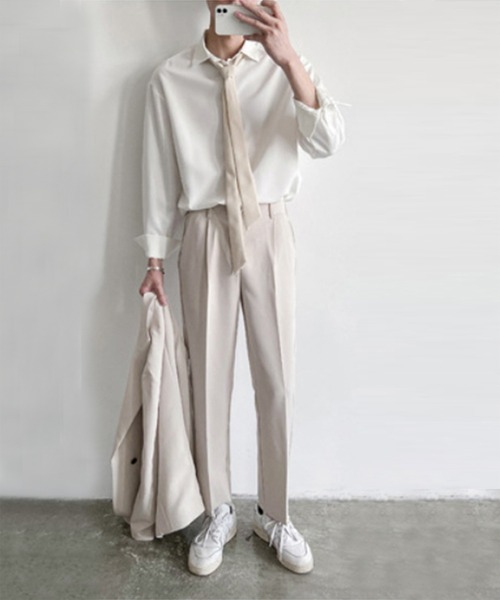 aimoha（アイモハ）の「ストレートスラックス　（LR)（スラックス・メンズ・ホワイト/ブラック/ダークグレー/グレー系その他/ブラック系その他/ホワイト系その他・SMALL/MEDIUM/LARGE/X-LARGE/XX-LARGE）」の15枚目の写真