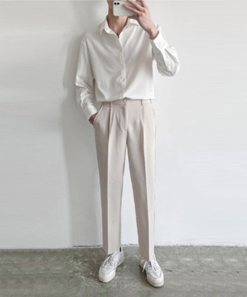 aimoha（アイモハ）の「ストレートスラックス　（LR)（スラックス・メンズ・ホワイト/ブラック/ダークグレー/グレー系その他/ブラック系その他/ホワイト系その他・SMALL/MEDIUM/LARGE/X-LARGE/XX-LARGE）」の16枚目の写真