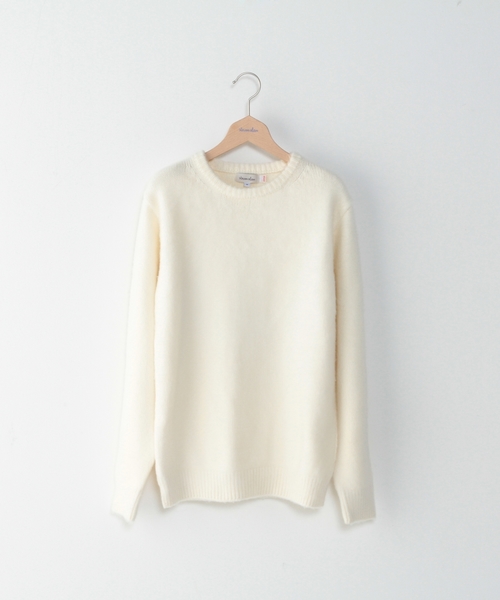 BEAUTY&YOUTH UNITED ARROWS（ビューティーアンドユースユナイテッドアローズ）の「＜steven alan＞ AIRY SHAGGY RVR CN/ﾆｯﾄ ◆（ニット/セーター・メンズ・ホワイト/ブラック/ライトブルー/ネイビー/グレー/レッド・SMALL/LARGE/MEDIUM/X-LARGE）」の2枚目の写真