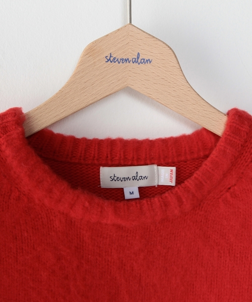 BEAUTY&YOUTH UNITED ARROWS（ビューティーアンドユースユナイテッドアローズ）の「＜steven alan＞ AIRY SHAGGY RVR CN/ﾆｯﾄ ◆（ニット/セーター・メンズ・ホワイト/ブラック/ライトブルー/ネイビー/グレー/レッド・SMALL/LARGE/MEDIUM/X-LARGE）」の8枚目の写真
