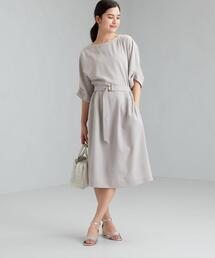 green label relaxing（グリーンレーベルリラクシング）の「[ 手洗い可能 / サラフール ] Ｄ ウエスト ギャザー フレア ワンピース -JPPSBO ◇No09◇（ワンピース）」