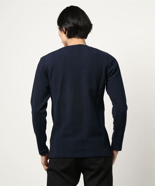 sullen tete homme デザインロンT TETE HOMME（テットオム）の「ブリスターストライプ Vネック