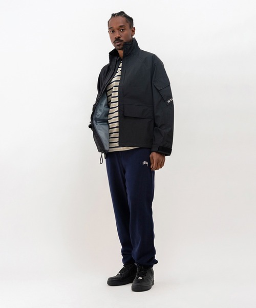 Stüssy ネイビー スラックス ATTACHMENT スラックス STUDIOUS別注 2Tuck Wide Tapered Slacks