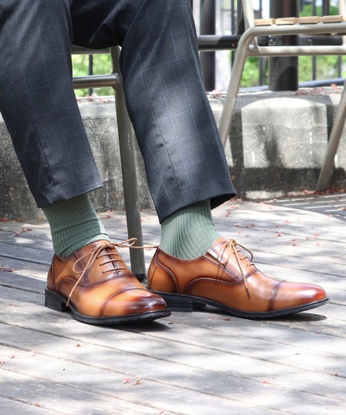 SARABANDE（サラバンド）の「SARABANDE / クッションインソール 本革 内羽根ストレートチップシューズ (6930)（ドレスシューズ・メンズ・ブラック/キャメル/ブラウン/ワインレッド/ブラック系その他・44/46/48/40/41/42/43/45/39/50/47）」の15枚目の写真