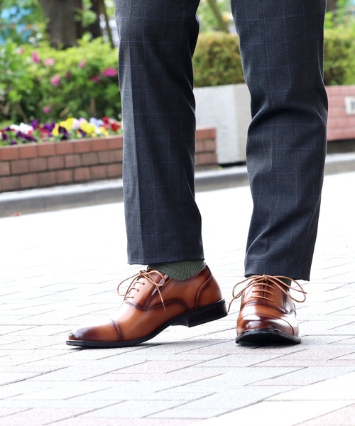 SARABANDE（サラバンド）の「SARABANDE / クッションインソール 本革 内羽根ストレートチップシューズ (6930)（ドレスシューズ・メンズ・ブラック/キャメル/ブラウン/ワインレッド/ブラック系その他・44/46/48/40/41/42/43/45/39/50/47）」の11枚目の写真