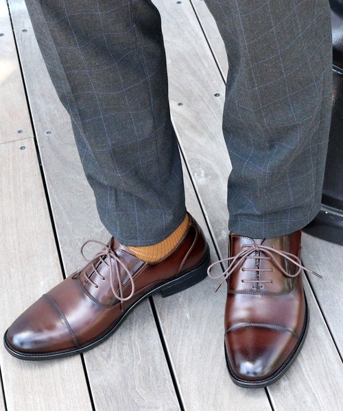 SARABANDE（サラバンド）の「SARABANDE / クッションインソール 本革 内羽根ストレートチップシューズ (6930)（ドレスシューズ・メンズ・ブラック/キャメル/ブラウン/ワインレッド/ブラック系その他・44/46/48/40/41/42/43/45/39/50/47）」の18枚目の写真