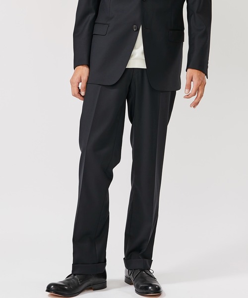 BESPOKE TOKYO（ビスポークトウキョウ）の「【BESPOKE TOKYO】NO PLEATS WOOL SILK PANTS（スラックス・メンズ・ブラック/グレー・1/2/4/3）」の2枚目の写真