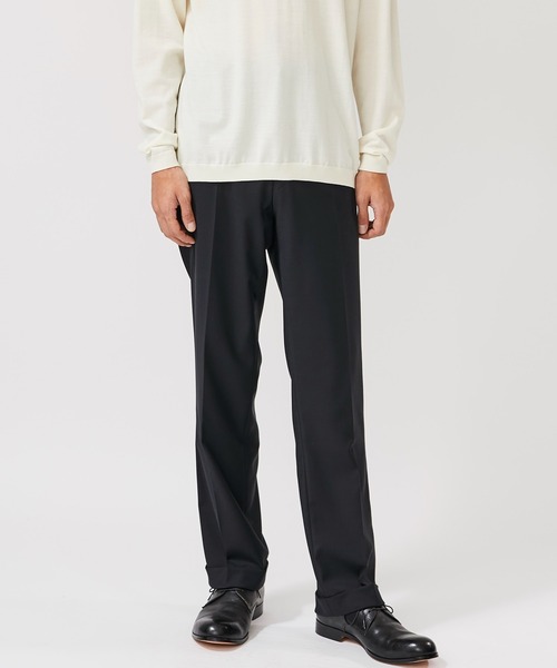 BESPOKE TOKYO】NO PLEATS WOOL SILK PANTS（スラックス）｜BESPOKE