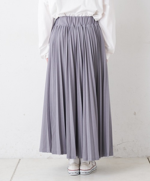 PUAL CE CIN（ピュアルセシン）の「プリーツスカート（スカート・レディース・グレー/アイボリー/スミクロ/ライトベージュ・FREE）」の19枚目の写真