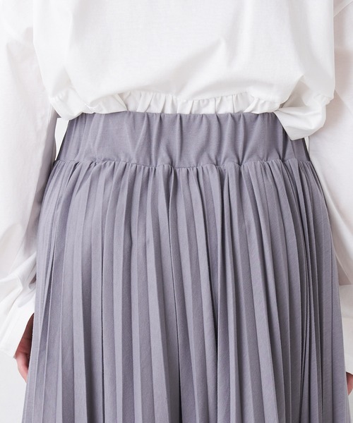 PUAL CE CIN（ピュアルセシン）の「プリーツスカート（スカート・レディース・グレー/アイボリー/スミクロ/ライトベージュ・FREE）」の22枚目の写真