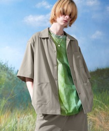 ENDER PRODUCTS | ビッグシルエット ブライトポプリン S/Sワイドワークシャツ2021 SUMMER【ENDER PRODUCTS/エンダープロダクツ】(シャツ/ブラウス)