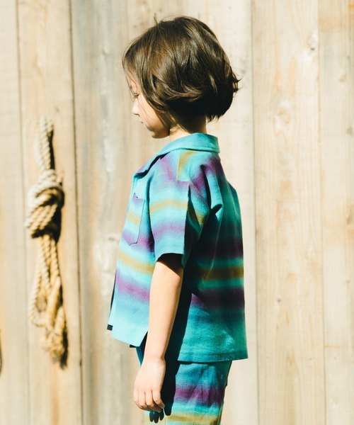 RADCHAP(ラッドチャップ)の「グラデーションボーダーカットソー半袖シャツ(シャツ/ブラウス・キッズ・ブルー/オレンジ・140cm/130cm/90cm/150cm/110cm/120cm/100cm)」の18枚目の写真