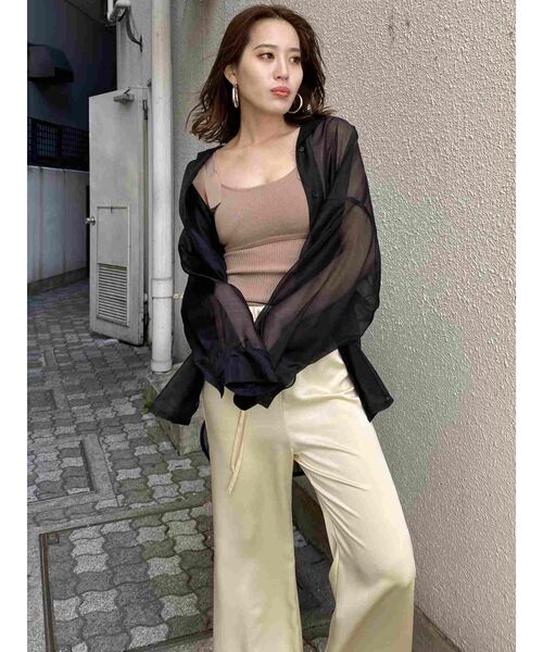 EMODA（エモダ）の「ハングショルダービスチェ（タンクトップ・レディース・ブラック/ベージュ/オレンジ/ミント・FREE）」の9枚目の写真