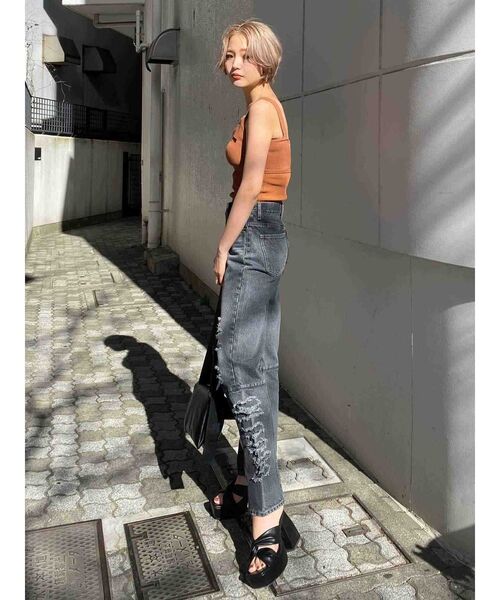 EMODA（エモダ）の「ハングショルダービスチェ（タンクトップ・レディース・ブラック/ベージュ/オレンジ/ミント・FREE）」の20枚目の写真