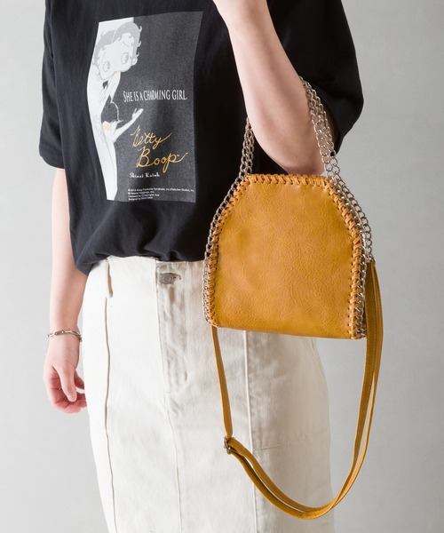 SpRay（スプレイ）の「２ＷＡＹチェーンＢＡＧ（ショルダーバッグ・レディース・ブラック/シルバー/イエロー/ライトグリーン・FREE）」の3枚目の写真