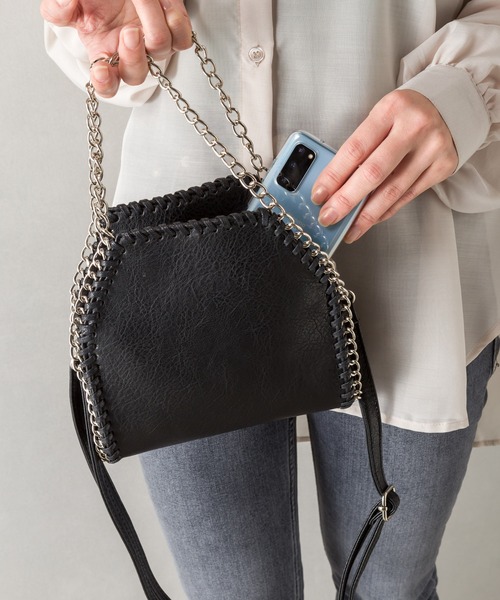 SpRay（スプレイ）の「２ＷＡＹチェーンＢＡＧ（ショルダーバッグ・レディース・ブラック/シルバー/イエロー/ライトグリーン・FREE）」の2枚目の写真