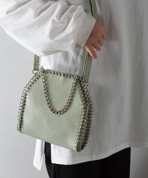 SpRay（スプレイ）の「２ＷＡＹチェーンＢＡＧ（ショルダーバッグ・レディース・ブラック/シルバー/イエロー/ライトグリーン・FREE）」の16枚目の写真