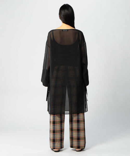 EDITION（エディション）の「PE/NY HIGH TWIST LOAN シアーチュニック（シャツ/ブラウス・レディース・ブラック・FREE）」の6枚目の写真