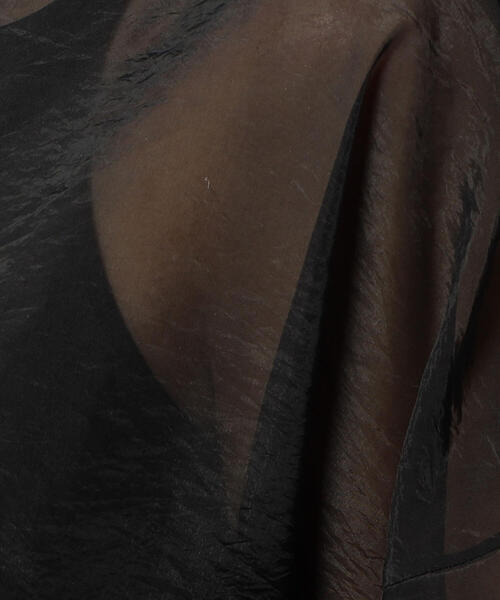 EDITION（エディション）の「PE/NY HIGH TWIST LOAN シアーチュニック（シャツ/ブラウス・レディース・ブラック・FREE）」の10枚目の写真