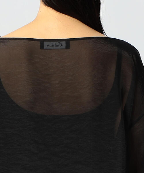 EDITION（エディション）の「PE/NY HIGH TWIST LOAN シアーチュニック（シャツ/ブラウス・レディース・ブラック・FREE）」の3枚目の写真