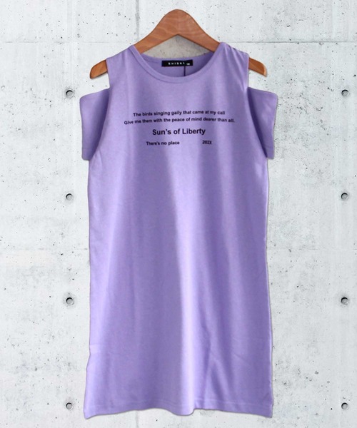 THE CASUAL（カジュアル）の「肩あきプリント半袖ワンピース キッズ（ワンピース・キッズ・ベージュ/ブラック系/モカ/杢グレー/グレー系/ブラック/ラベンダー/チャコール/ミント・140cm/120cm/160cm/150cm/130cm/110cm）」の9枚目の写真