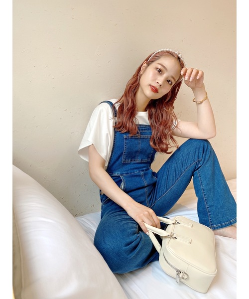 jumelle（ジュメロ）の「ストレッチデニムオーバーオール（サロペット/オーバーオール・レディース・ブラック/ブルー・SMALL/MEDIUM）」の20枚目の写真