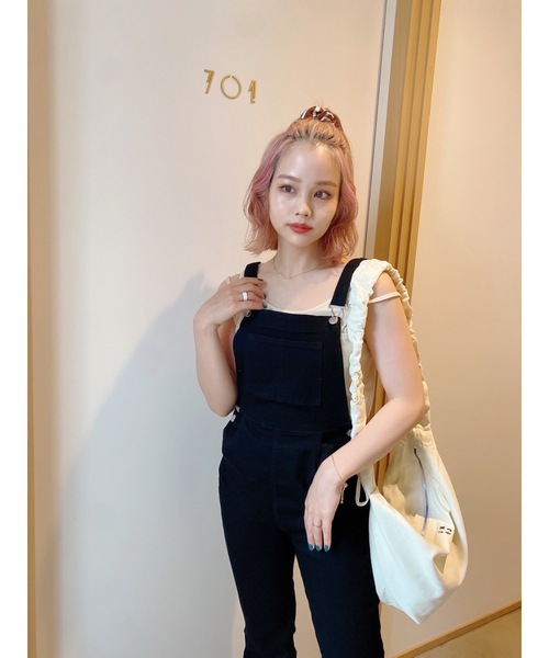 jumelle（ジュメロ）の「ストレッチデニムオーバーオール（サロペット/オーバーオール・レディース・ブラック/ブルー・SMALL/MEDIUM）」の16枚目の写真