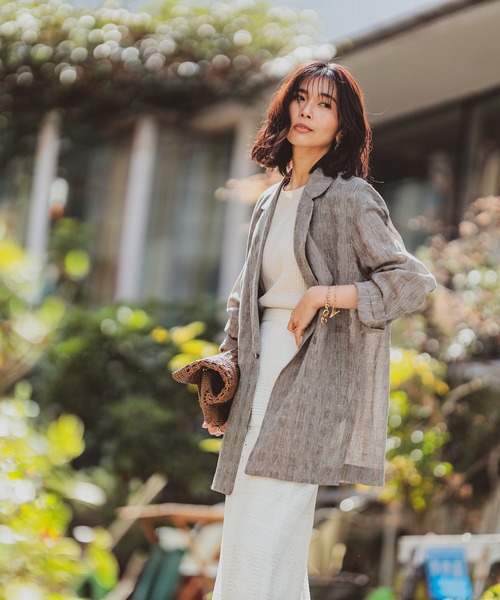 RIVE DROITE(リヴドロワ)の「グレンチェックオーバーライトジャケット(テーラードジャケット・レディース・ブラック/ブラウン・FREE)」の13枚目の写真