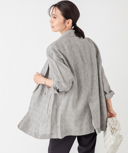 RIVE DROITE(リヴドロワ)の「グレンチェックオーバーライトジャケット(テーラードジャケット・レディース・ブラック/ブラウン・FREE)」の4枚目の写真