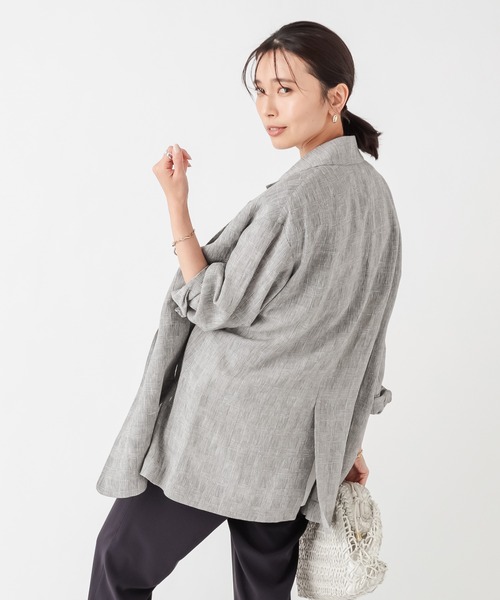 RIVE DROITE(リヴドロワ)の「グレンチェックオーバーライトジャケット(テーラードジャケット・レディース・ブラック/ブラウン・FREE)」の14枚目の写真