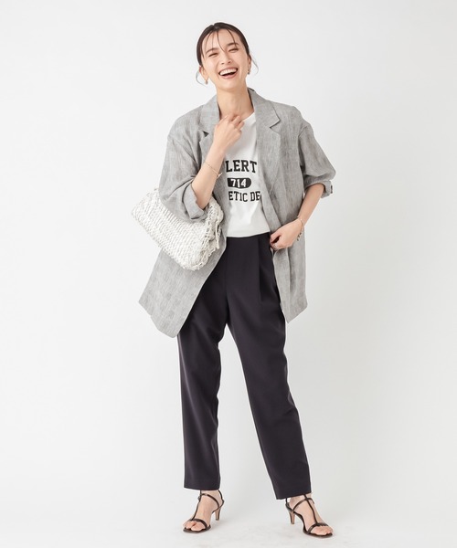 RIVE DROITE(リヴドロワ)の「グレンチェックオーバーライトジャケット(テーラードジャケット・レディース・ブラック/ブラウン・FREE)」の7枚目の写真