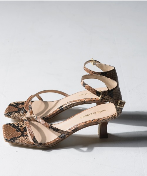 LAUTREAMONT（ロートレアモン）の「パイソンスクエアサンダル（サンダル・レディース・アイボリー/ブラウン系その他・23.0cm/24.0cm/23.5cm）」の2枚目の写真