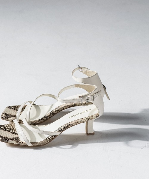 LAUTREAMONT（ロートレアモン）の「パイソンスクエアサンダル（サンダル・レディース・アイボリー/ブラウン系その他・23.0cm/24.0cm/23.5cm）」の10枚目の写真