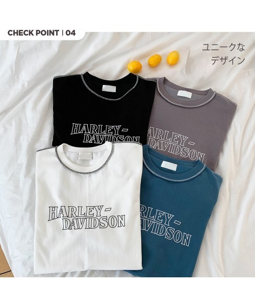 SONA（ソナ）の「SONYUNARA ステッチ半袖Tシャツ（Tシャツ/カットソー・レディース・アイボリー/ブラック/チャコールグレー/ブルー・FREE）」の12枚目の写真