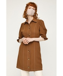 SLY | TUCK SLEEVE FRONT BUTTON OP/タックスリーブフロントボタンワンピース(ワンピース)