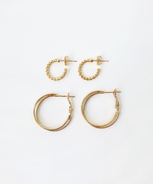ツイスト リングピアス 2セット