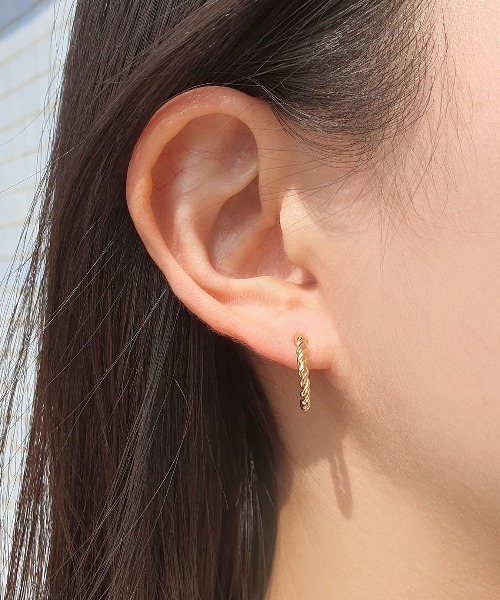 CEMONEMO(セモネモ)の「ツイスト リングピアス 2セット(ピアス(両耳用)・レディース・その他1/その他2/その他3/その他4/その他5/その他6・FREE)」の8枚目の写真