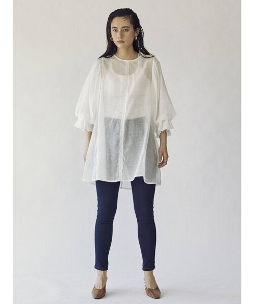 THE DAYZ TOKYO(ザデイズトーキョー)の「【THE DAYZ TOKYO】キャンディースリーブフレアチュニック(シャツ/ブラウス・レディース・オフホワイト/ブラック・FREE)」の5枚目の写真